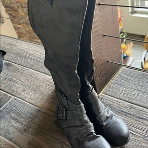 Carlos by Carlos Santana Black Knee-High Boots